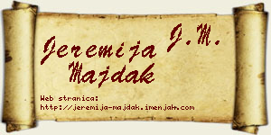 Jeremija Majdak vizit kartica